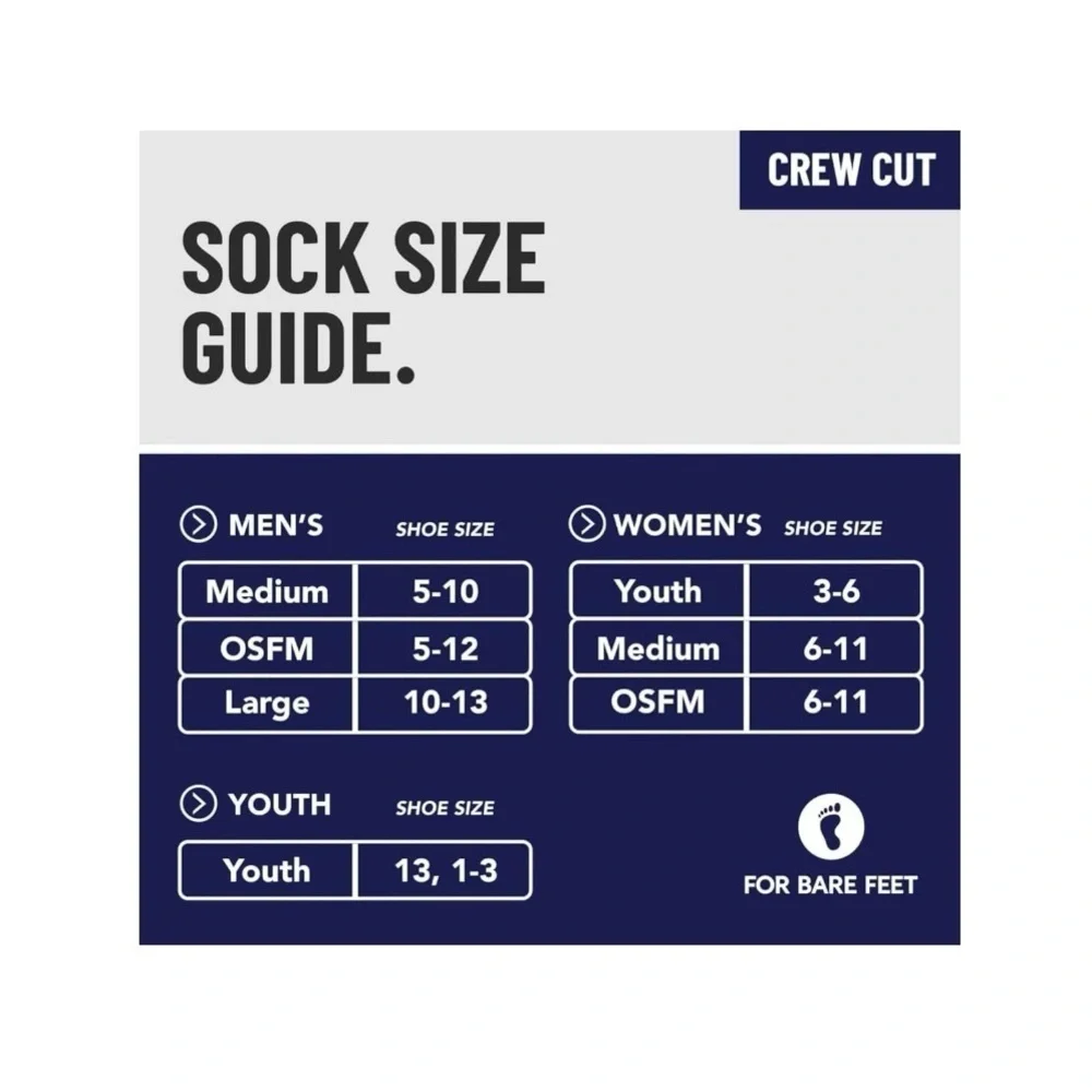 For Bare Feet NCAA First String Crew Sock Wichita State Shockers Size Large NEW